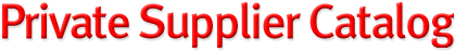Private Supplier Catalog